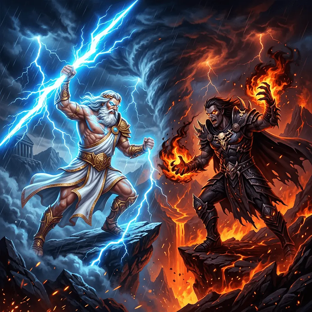 Zeus vs Hades Gods of War